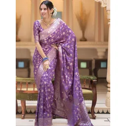 JANOI Woven Design Zari Silk Blend Heavy Work Banarasi Saree-picture-28