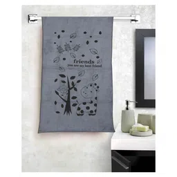 JARS Collections 100% Microfiber Very Soft Cartoon Animal Print Baby Bath Towel - Grey image 1