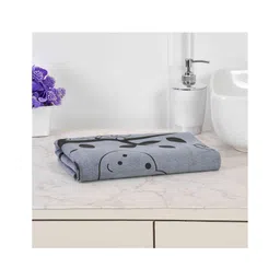 JARS Collections 100% Microfiber Very Soft Cartoon Animal Print Baby Bath Towel - Grey image 4