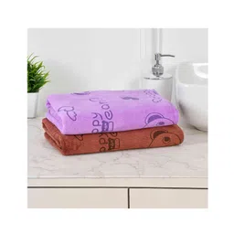 JARS Collections 100% Microfiber Very Soft Cartoon Animal Print Baby Bath Towel Pack of 2 -Multicolor-picture-26