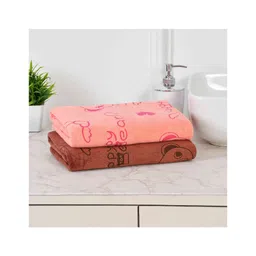 JARS Collections 100% Microfiber Very Soft Cartoon Animal Print Baby Bath Towel Pack of 2 -Multicolor-picture-24
