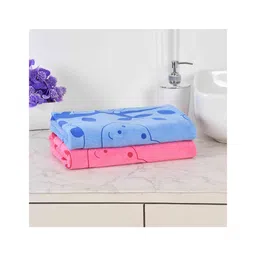 JARS Collections 100% Microfiber Very Soft Cartoon Animal Print Baby Bath Towel Pack of 2 -Multicolor-picture-20