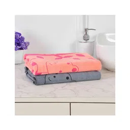 JARS Collections 100% Microfiber Very Soft Cartoon Animal Print Baby Bath Towel Pack of 2 -Multicolor-picture-30