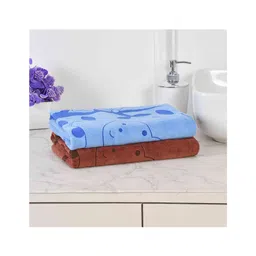 JARS Collections 100% Microfiber Very Soft Cartoon Animal Print Baby Bath Towel Pack of 2 -Multicolor-picture-31