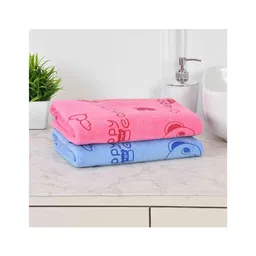 JARS Collections 100% Microfiber Very Soft Cartoon Animal Print Baby Bath Towel Pack of 2 -Multicolor-picture-32