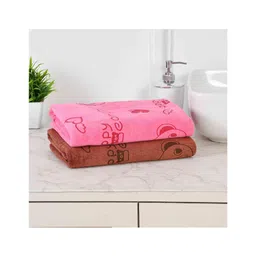 JARS Collections 100% Microfiber Very Soft Cartoon Animal Print Baby Bath Towel Pack of 2 -Multicolor-picture-12
