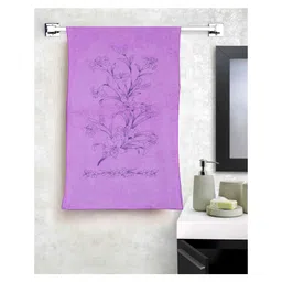 JARS Collections 100% Microfiber Very Soft Floral Print Baby Bath Towel -Purple-picture-17