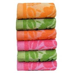 JARS Collections 100% Terry Cotton Hand Towel Pack of 6 Multicolor-picture-10