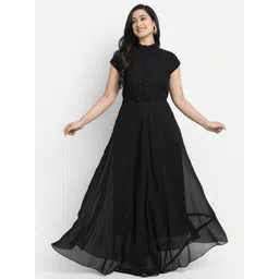 Jash Creation Applique Georgette Fit & Flare Maxi Dress-picture-24