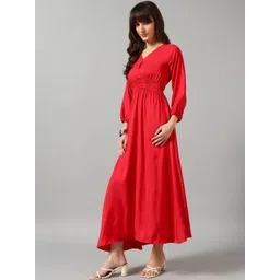 Jash Creation Crepe Fit & Flare Midi Dress-picture-13
