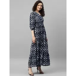 Jash Creation designer Printed V-Neck Tiered Long Dress Flared Maxi Dress for Women-picture-32