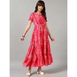 Jash Creation Print Applique Crepe Fit & Flare Maxi Dress-picture-24