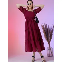 Jash Creation Women Fit and Flare Midi Dress-picture-29