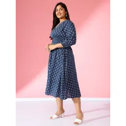 Jash Creation Women Floral Printed Fit & Flare Midi Dress-picture-32