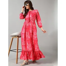 Jash Creation Women Pink Crepe Printed Anarkali Kurtas-picture-17