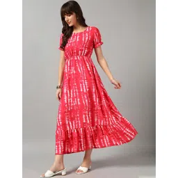 Jash Creation Women Pink Crepe Printed Anarkali Kurtas-picture-30