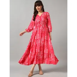 Jash Creation Women Pink Crepe Printed Anarkali Kurtas-picture-28