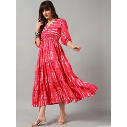 Jash Creation Women Pink Crepe Printed Anarkali Kurtas-picture-18