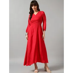 Jash Creation Women Pink Crepe Solid Anarkali Kurtas-picture-24