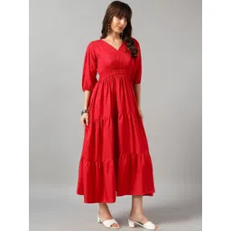 Jash Creation Women Pink Crepe Solid Anarkali Kurtas-picture-42