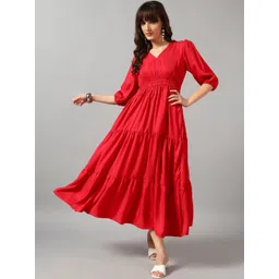 Jash Creation Women Pink Crepe Solid Anarkali Kurtas-picture-20