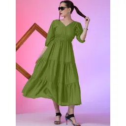 Jash Creation Women Polyester Fit and Flare Dresses-picture-29