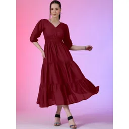Jash Creation Women Polyester Fit and Flare Dresses-image-18