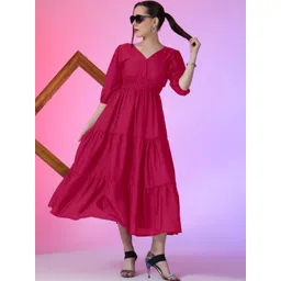 Jash Creation Women Polyester Fit and Flare Dresses-picture-17