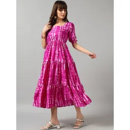 Jash Creation Women Tie And Dyed Crepe Anarkali Kurta-picture-29