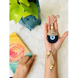 JASMEY HOMES Blue & Beige Evil Eye Wall Hanging Ornament-picture-25