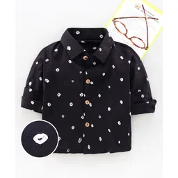 JAV Creations Full Sleeves Bandhani Shirt - Black image 1