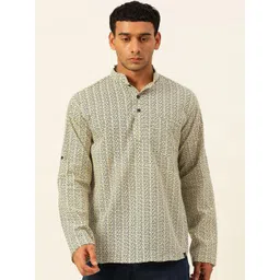 JAVINISHKA Geometric Printed Pure Cotton Short Kurta-picture-10