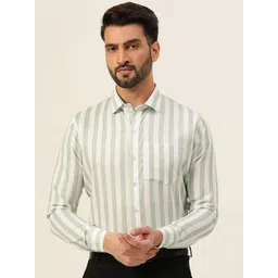 JAVINISHKA Striped Cotton Classic Slim Fit Opaque Formal Shirt-picture-26