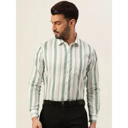 JAVINISHKA Striped Cotton Classic Slim Fit Opaque Formal Shirt-picture-16