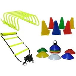 JAXTON Agility Training Kit for Football & Fitness | 4 Mtr Speed Ladder, 10 Saucer Cones, 6 Inch Cones, 6 Hurdles | Sports Workout Set-picture-22