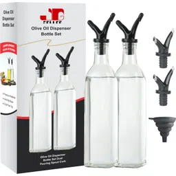 jay gatrad seller 500 ml 2 Pc Oil Dispenser Bottles for Kitchen Includes Silicone Collapsible Funnel Cooking Oil Dispenser Set-picture-20