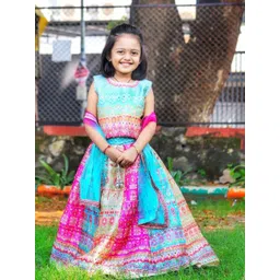 JAY NAGNATH FAB Girls Embellished Mirror Work Ready to Wear Lehenga & Blouse With Dupatta-picture-47