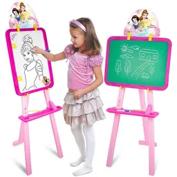 jayaansh traders 5 in 1 Dual Sided Princess Easel Board For Education Learning Activities ( Multi Functional White & Black Board )-picture-16