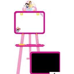jayaansh traders 5 in 1 Dual Sided Princess Easel Board for Educational Learning Activities (Multi functional White & Black board)-picture-47
