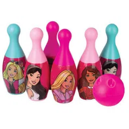 jayaansh traders Barbie Bowling Set 6 pins & 1 Boll Play For Kids. Sports Bowling Set-picture-38