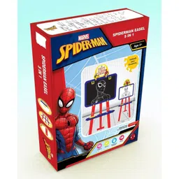 jayaansh traders Spider Man 5 in 1 Dual Side Eazel Activity Board For Kids ( Multicolour )-picture-24
