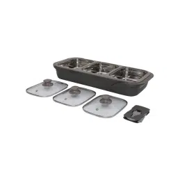 Jaypee Plus E3 Warmer Electric Casserole Set Triplicate Buffet Server Bottle Grey 1000 ml Each-picture-10