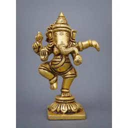 Jaypore Antique Gold Brass Ganesha Idols-picture-34
