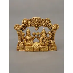 Jaypore Antique Gold Brass Lakshmi Ganesha Idols-picture-13