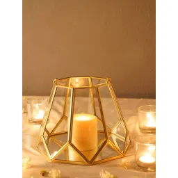 Jaypore Antique Gold Glass Planter-picture-23