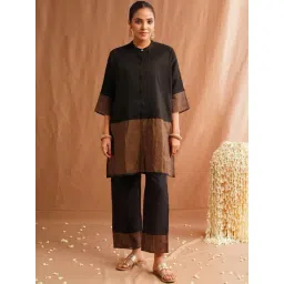Jaypore Black Hand Woven Flare Fit Tunic-picture-34