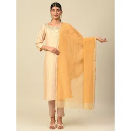 JAYPORE Checked Cotton Silk Dupatta-picture-19