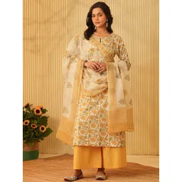 JAYPORE Floral Printed Cotton Dupatta-picture-39