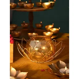 Jaypore Gold Glass Tea Light Holders-picture-30