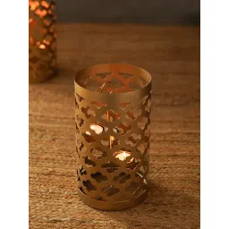 Jaypore Gold Iron Self Standing Tea Light Holders-picture-16